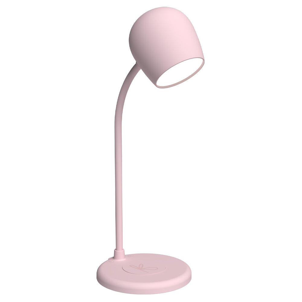Kreafunk Ellie Smart Lamp with Qi Charger & Bluetooth Speaker - Dusty Rose