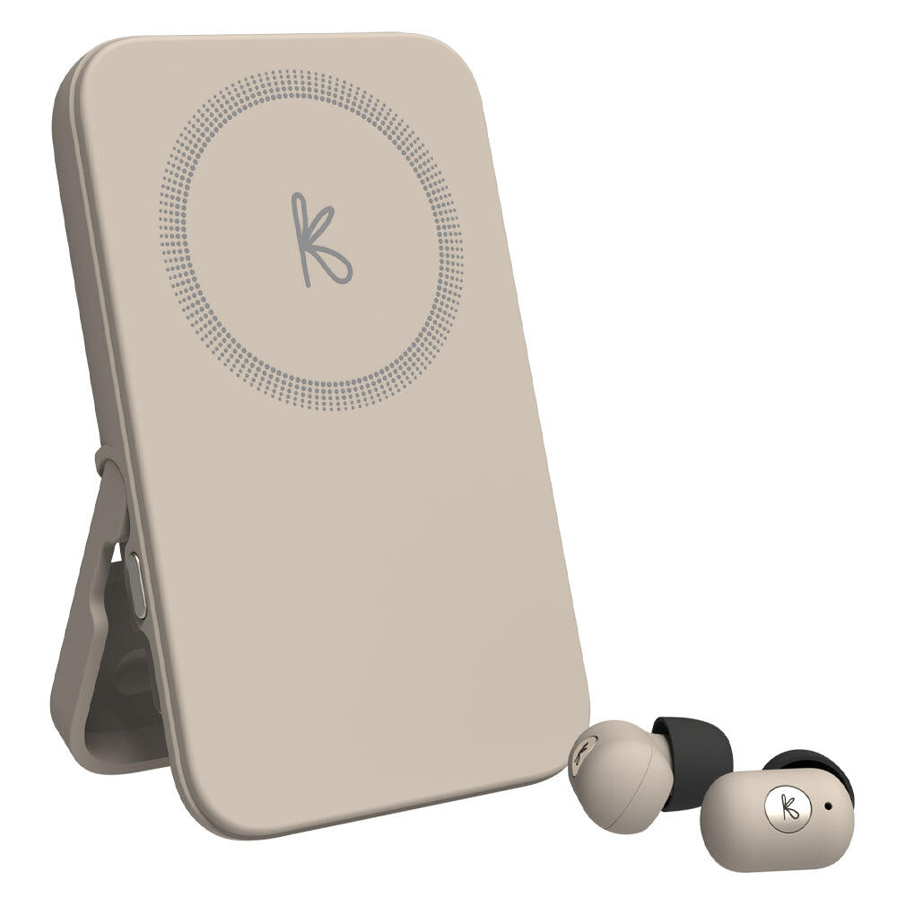 Kreafunk toCHARGE GO 5000mAh Powerbank with Earbuds - Ivory Sand