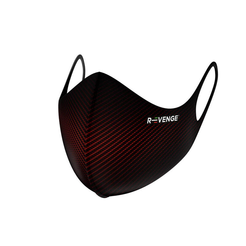 Masques barrières covid-19 homme lavables Advance Carbon rouge