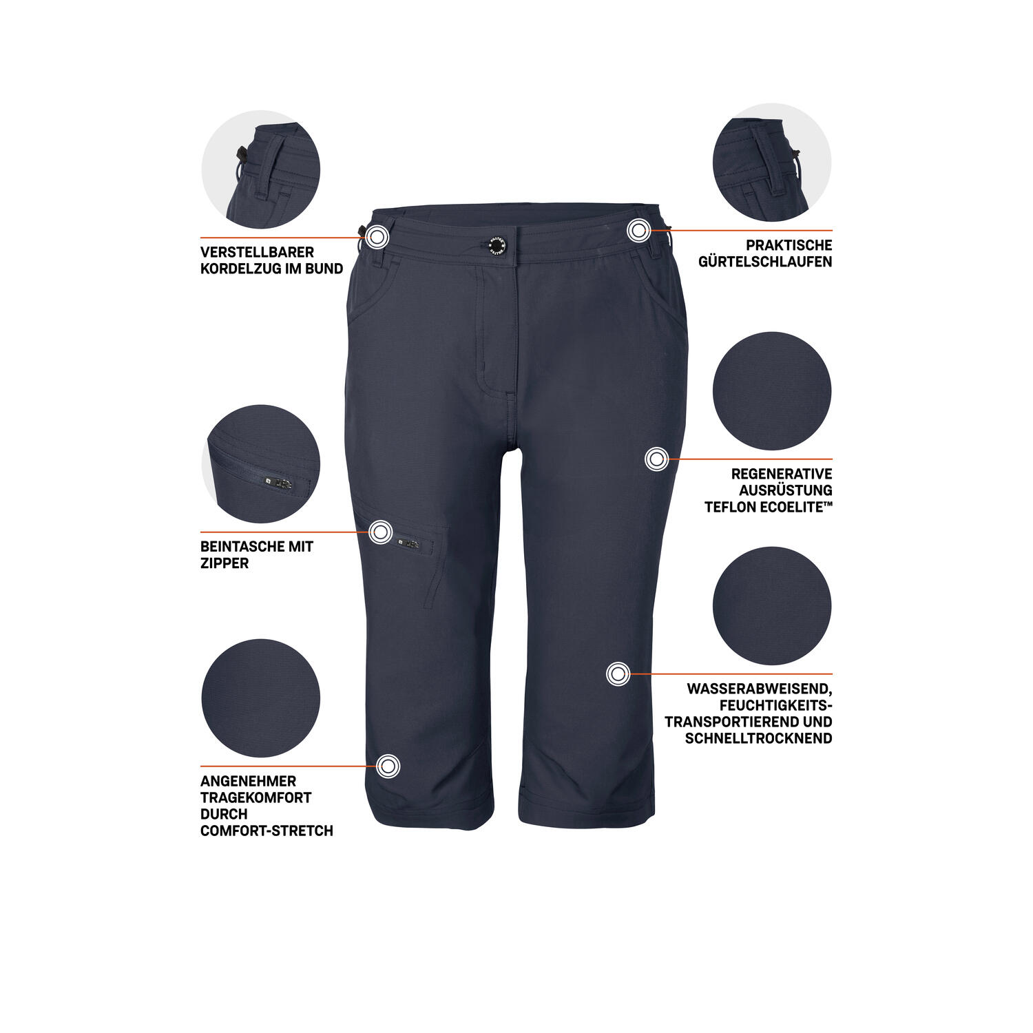 Killtec Caprihose für Damen wasserabweisend 5/6