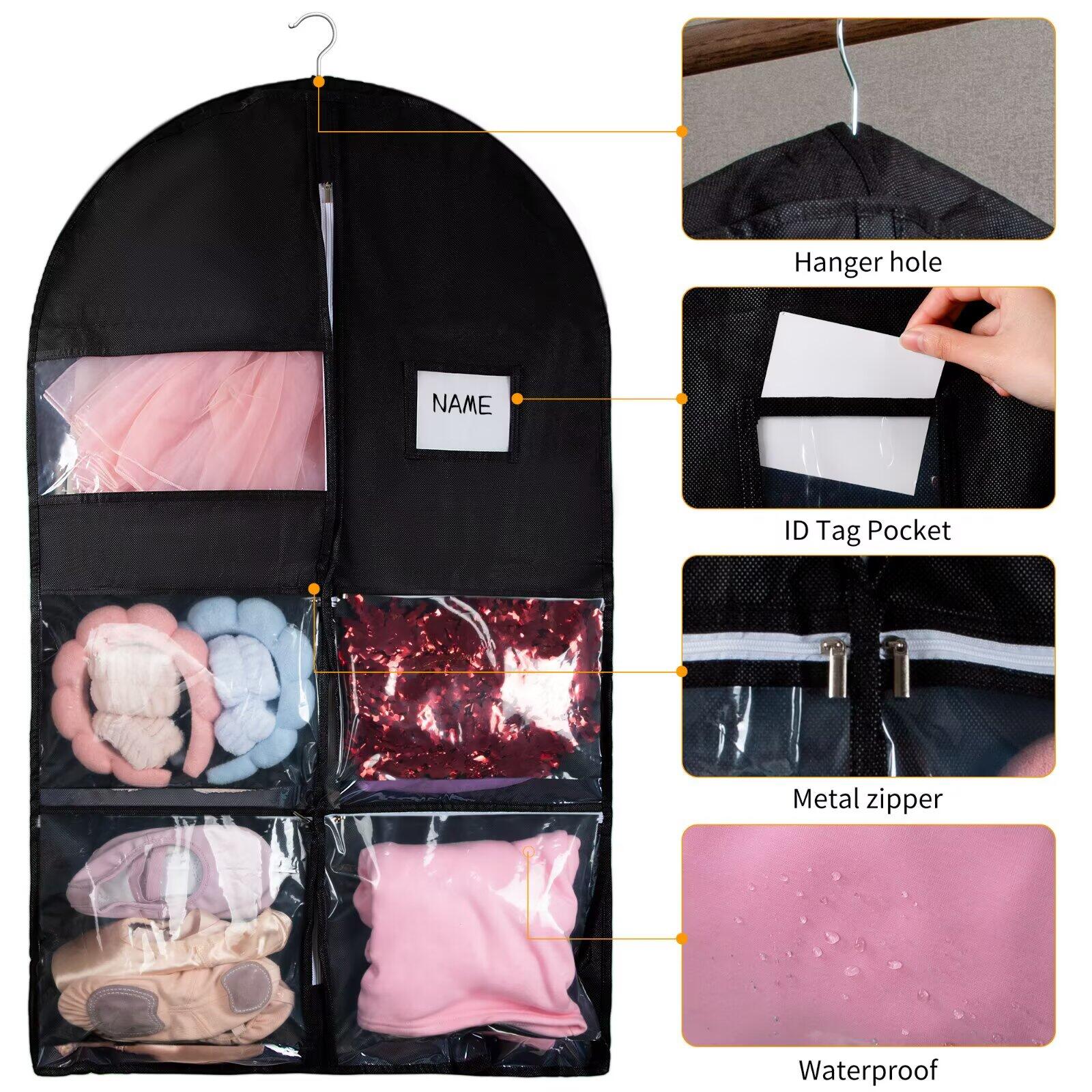 Dance Costume Garment Bag 40 Inch – Travel & Competition Storage - 3-Pack