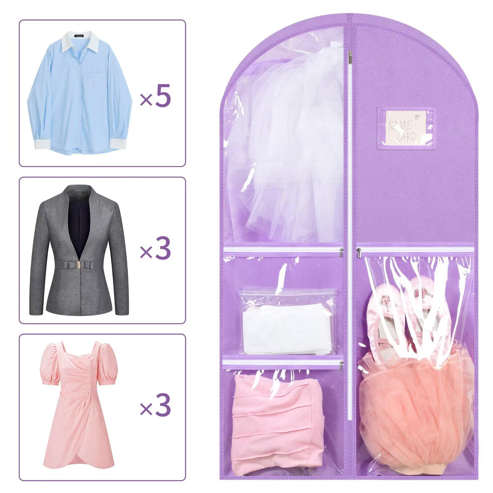 Dance Costume Garment Bag 40 Inch – Travel & Competition Storage - 3-Pack
