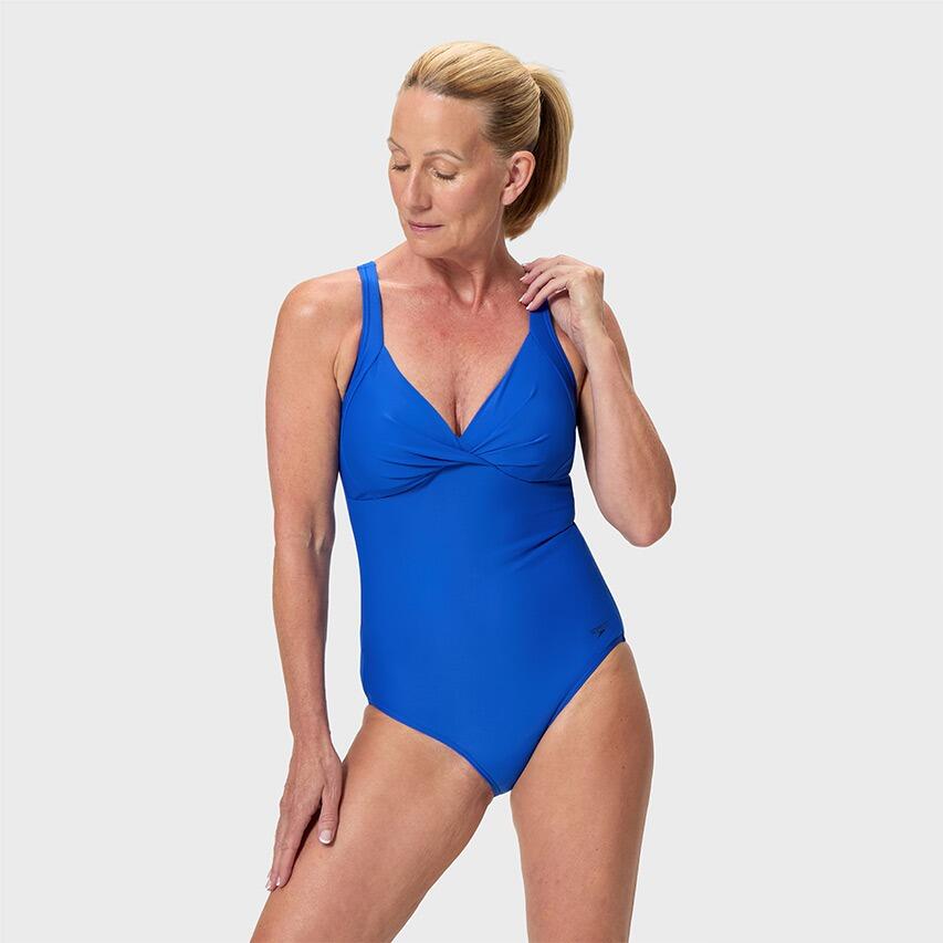 Dames Shaping Badpak Cross Knot Blauw 2/7