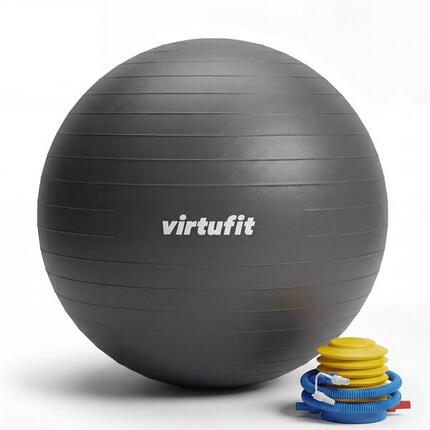 Gym Ball - Swiss Ball - avec Pompe - Gris - 65 cm