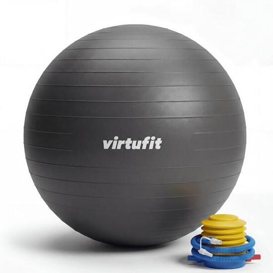 Gym Ball - Swiss Ball - avec Pompe - Gris - 45 cm