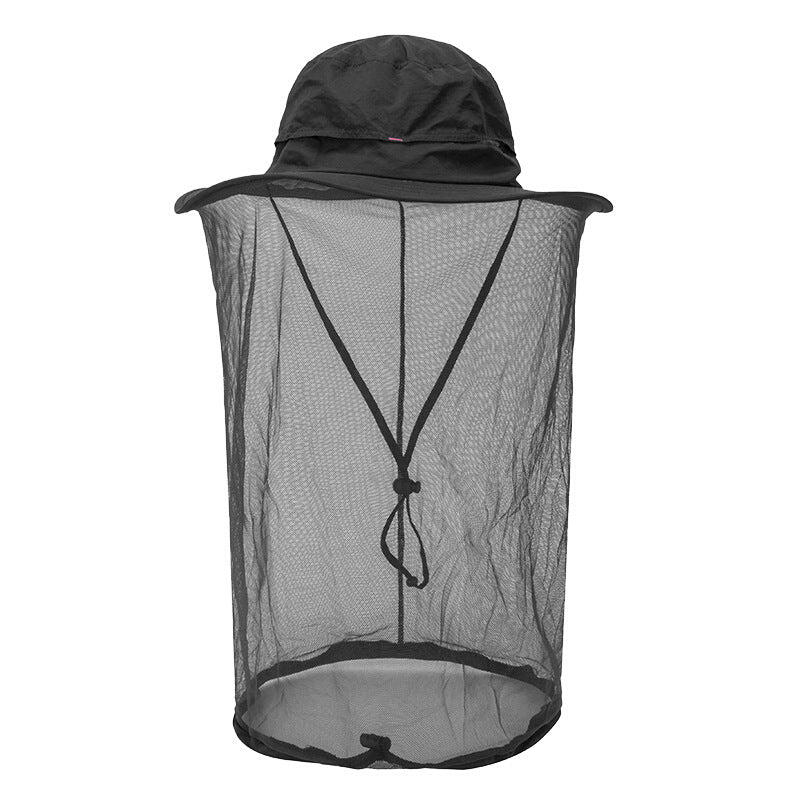 Black Outdoor Mosquito Net Hat
