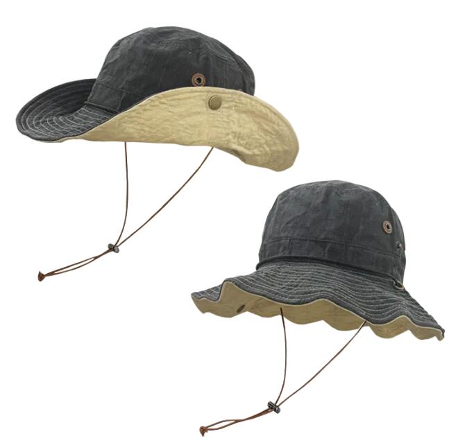 Black Wide Brim Outdoor Cowboy Sun Hat