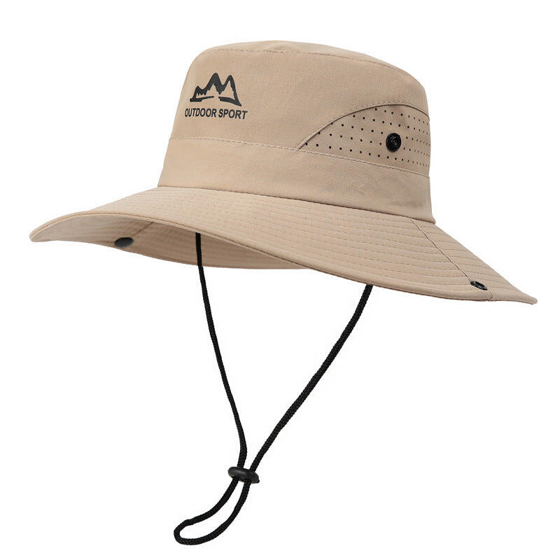 Wide Brim Sun Hat Waterproof UV Protection - Khaki