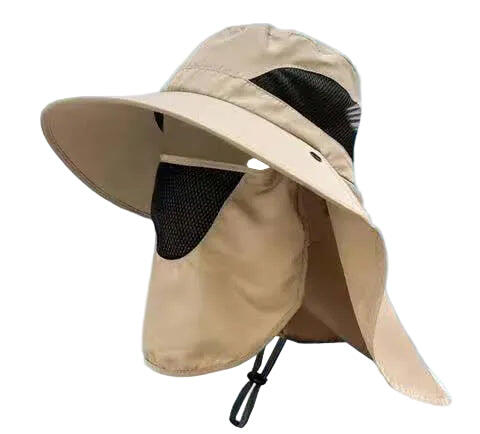 khaki Outdoor UV Protection Hat for Men