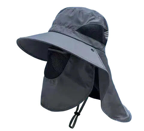 Dark Grey Outdoor UV Protection Hat for Men