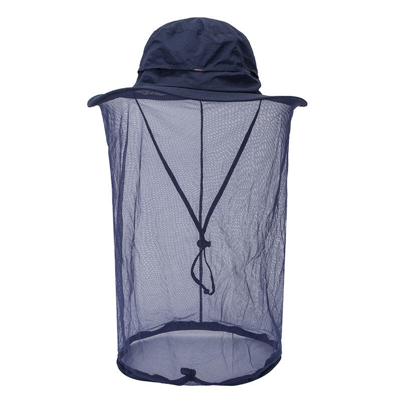 Navy Blue Outdoor Mosquito Net Hat