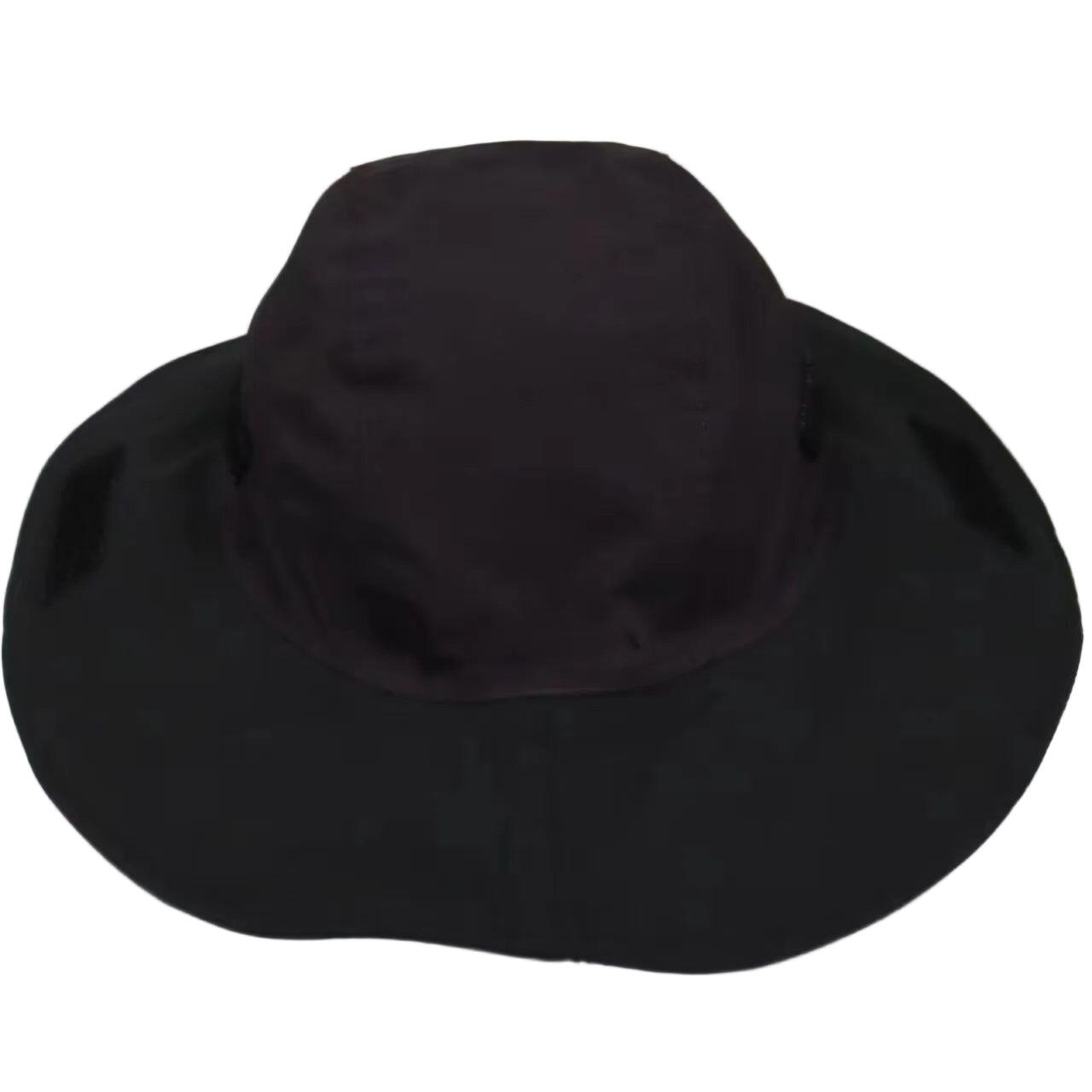 Dark Purple Autumn-Winter Sun Hat with Fleece Lining and Wide Brim
