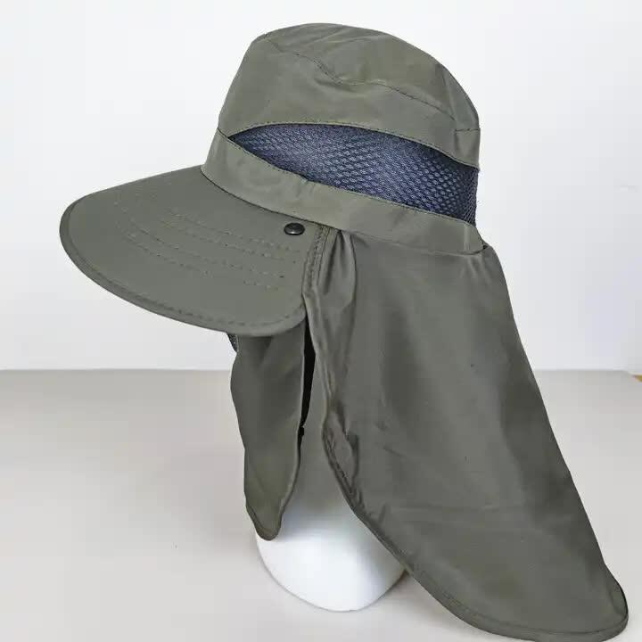 Military Green Outdoor UV Protection Hat for Men