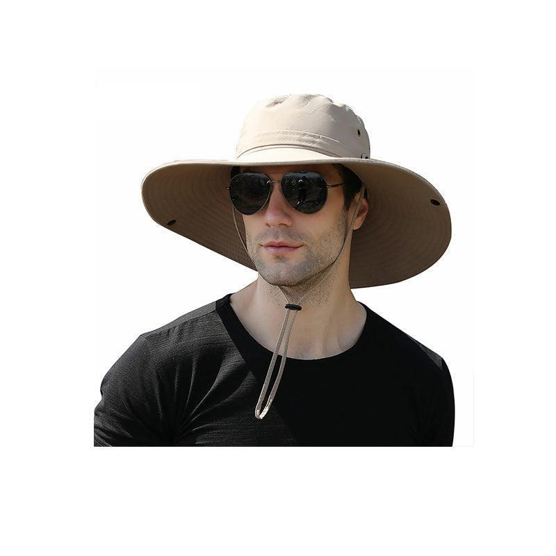Outdoor Uv Protection Sun Hat For Fishing Hiking - Beige