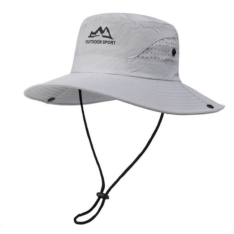 Wide Brim Sun Hat Waterproof UV Protection - French Grey