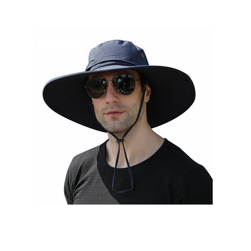Outdoor Uv Protection Sun Hat For Fishing Hiking - Navy