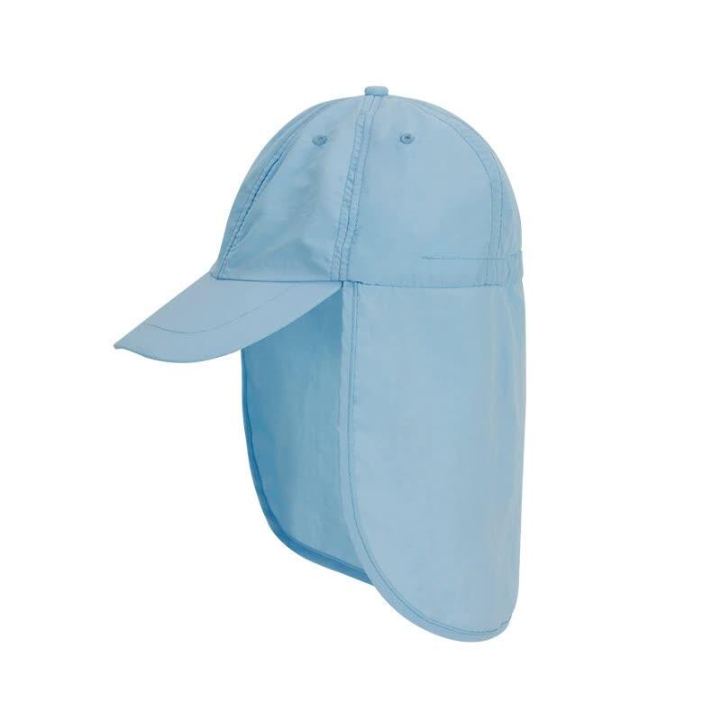 Blue UV Protection Outdoor Sun Hat with Neck Flap