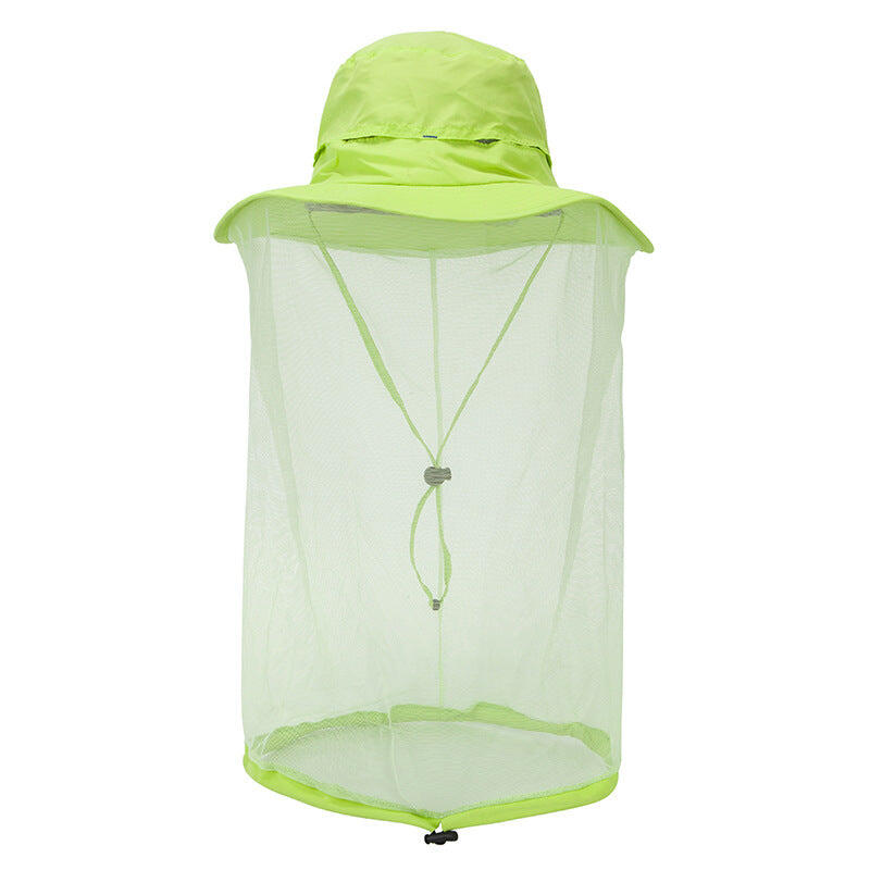Green Outdoor Mosquito Net Hat