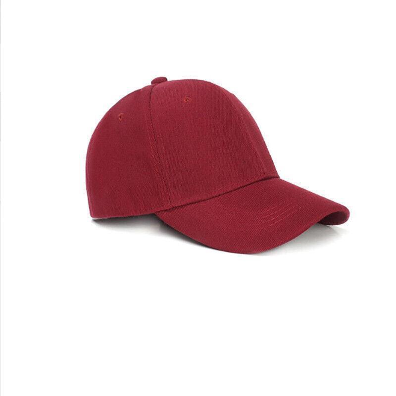 Summer Multi-colour Shade Baseball Sun Visor Hat - Wine Red