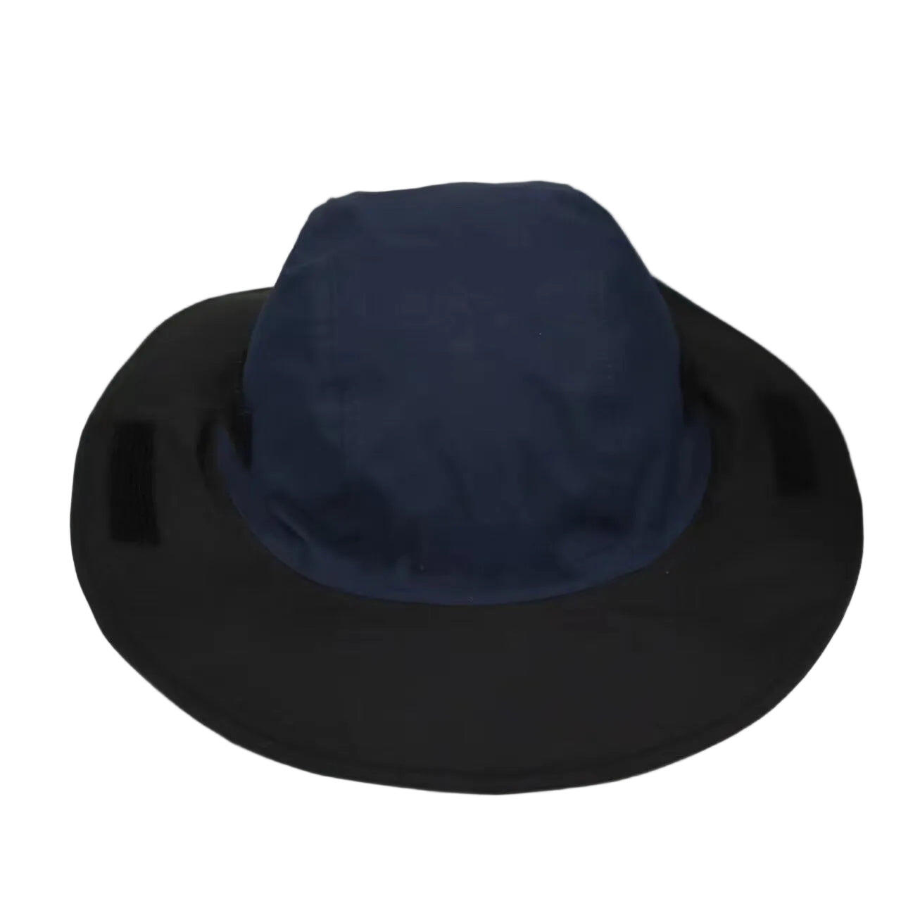 Navy Blue Autumn-Winter Sun Hat with Fleece Lining and Wide Brim