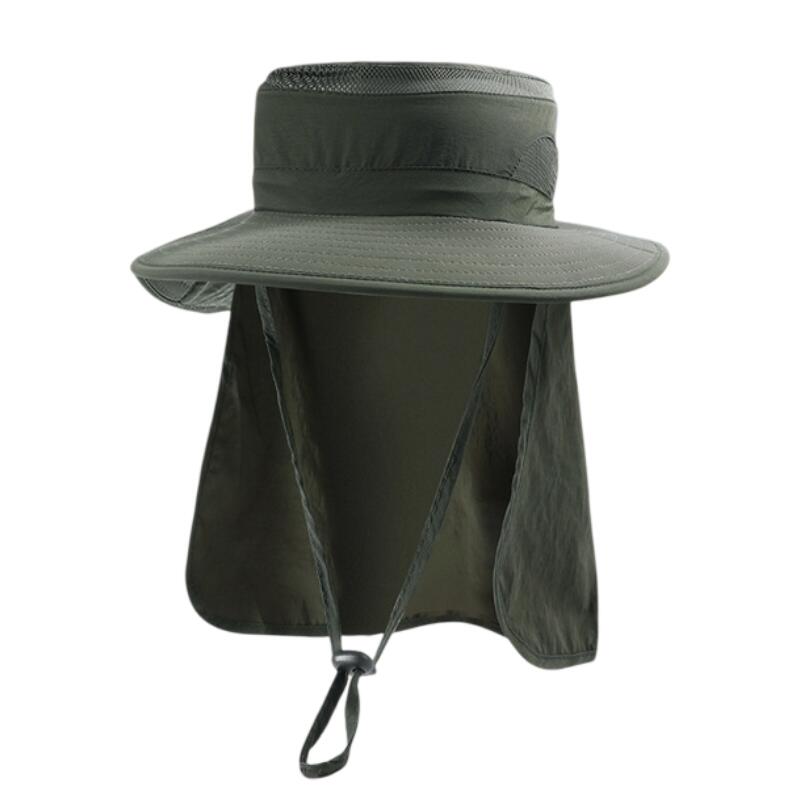 2-Pack Green Men's Adjustable Sun Protection Hat
