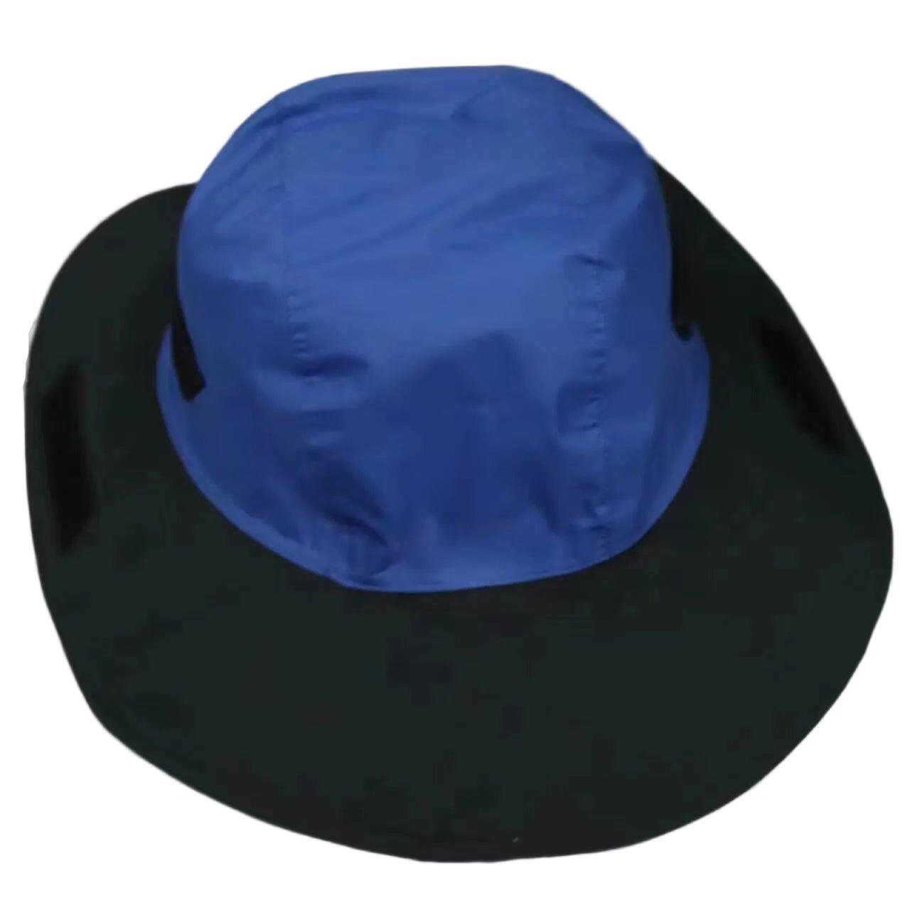 Blue Autumn-Winter Sun Hat with Fleece Lining and Wide Brim