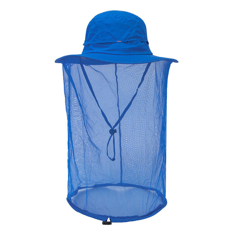 Blue Outdoor Mosquito Net Hat
