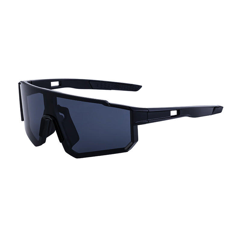 Black Frame Sports Sunglasses with Dark Polarized Lens