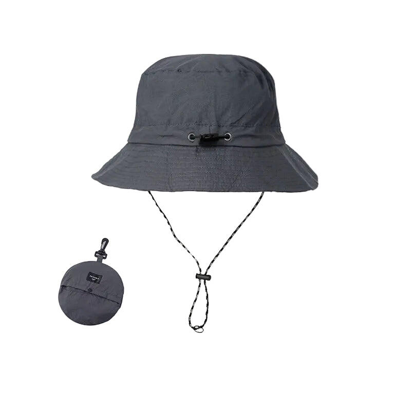 Grey 2pcs Waterproof Bucket Hat - with Chinstrap