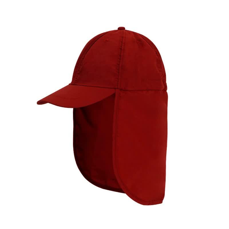 Red UV Protection Outdoor Sun Hat with Neck Flap