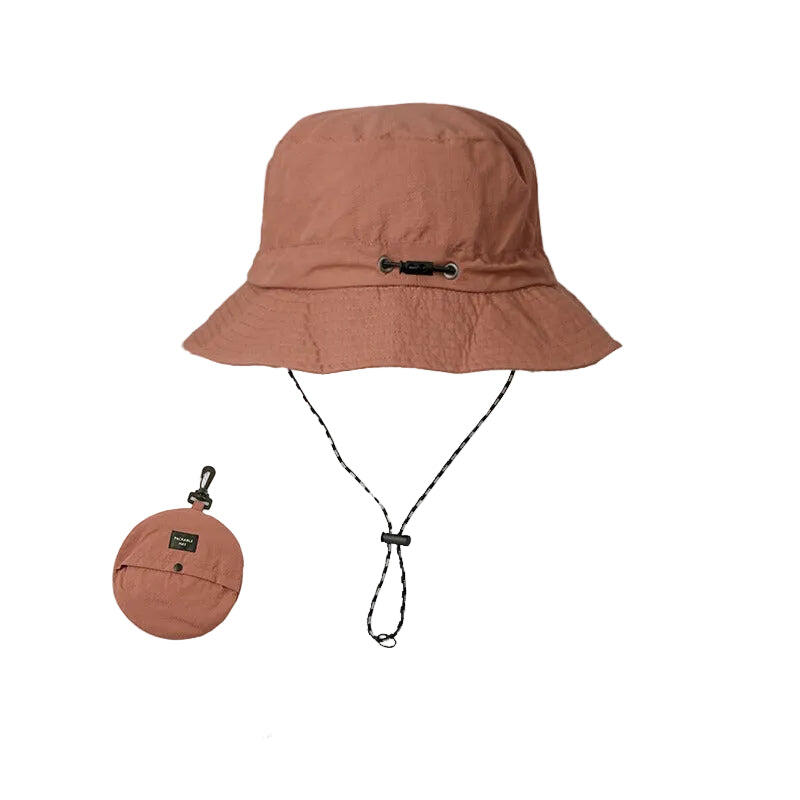 Brick Red 2pcs Waterproof Bucket Hat with Chinstrap