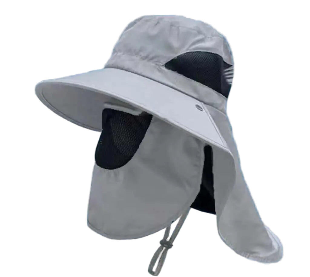 Light Gray Outdoor UV Protection Hat for Men