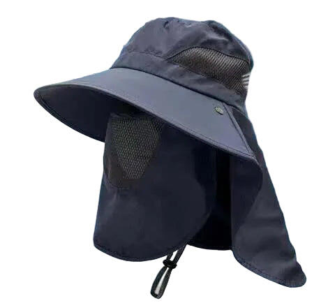 Navy Blue Outdoor UV Protection Hat for Men