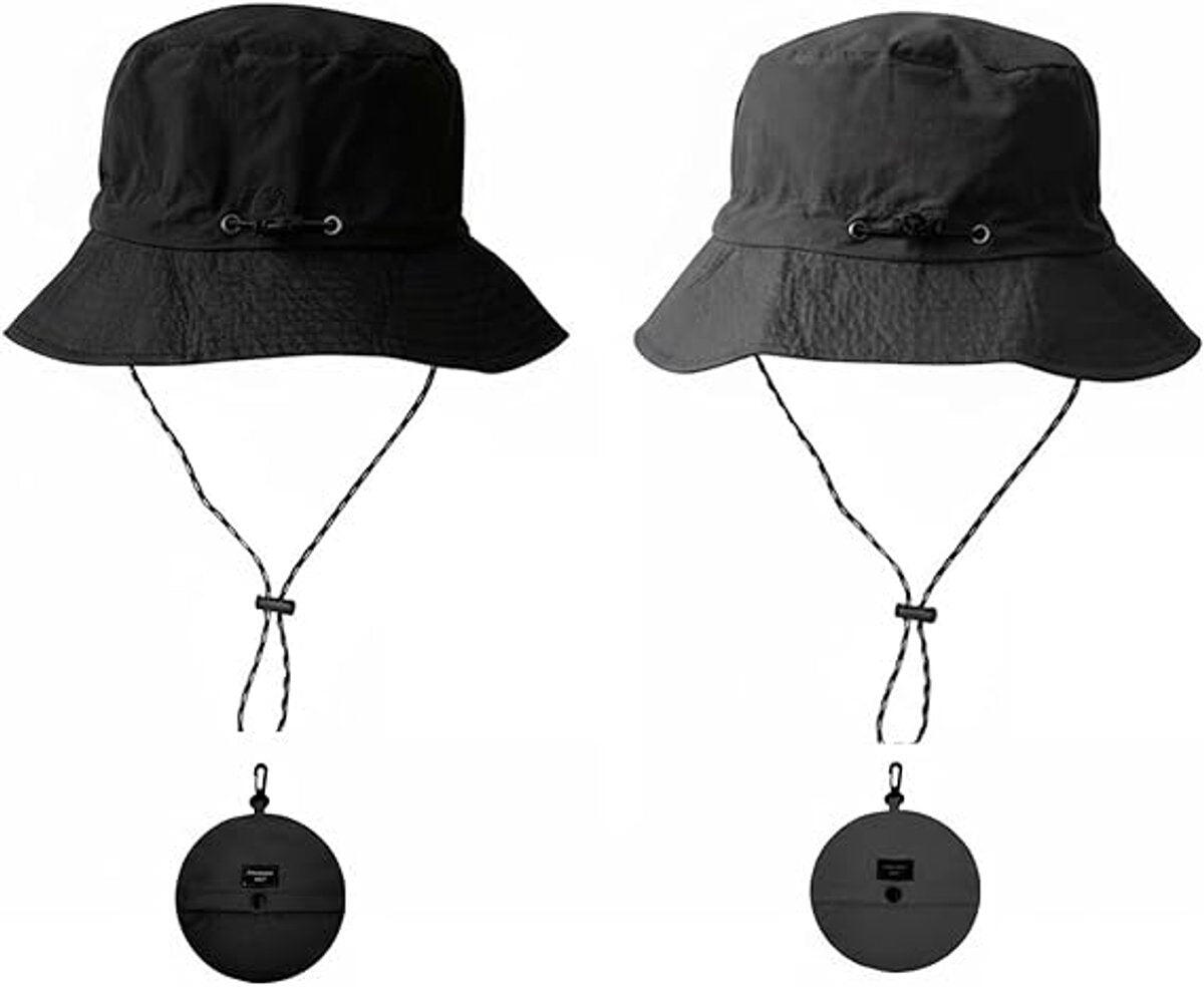 Bucket Hat Unisex With Removable Chin Strap - 2-Piece (Black + Gray)