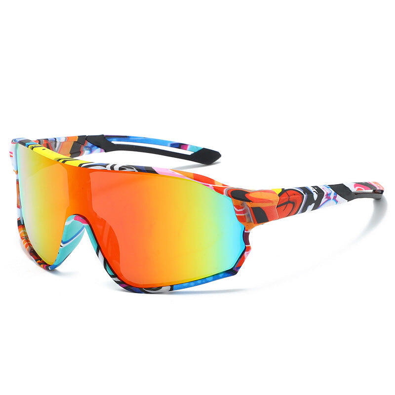 Fashionable Sports Sunglasses with Colorful Mirror Lenses