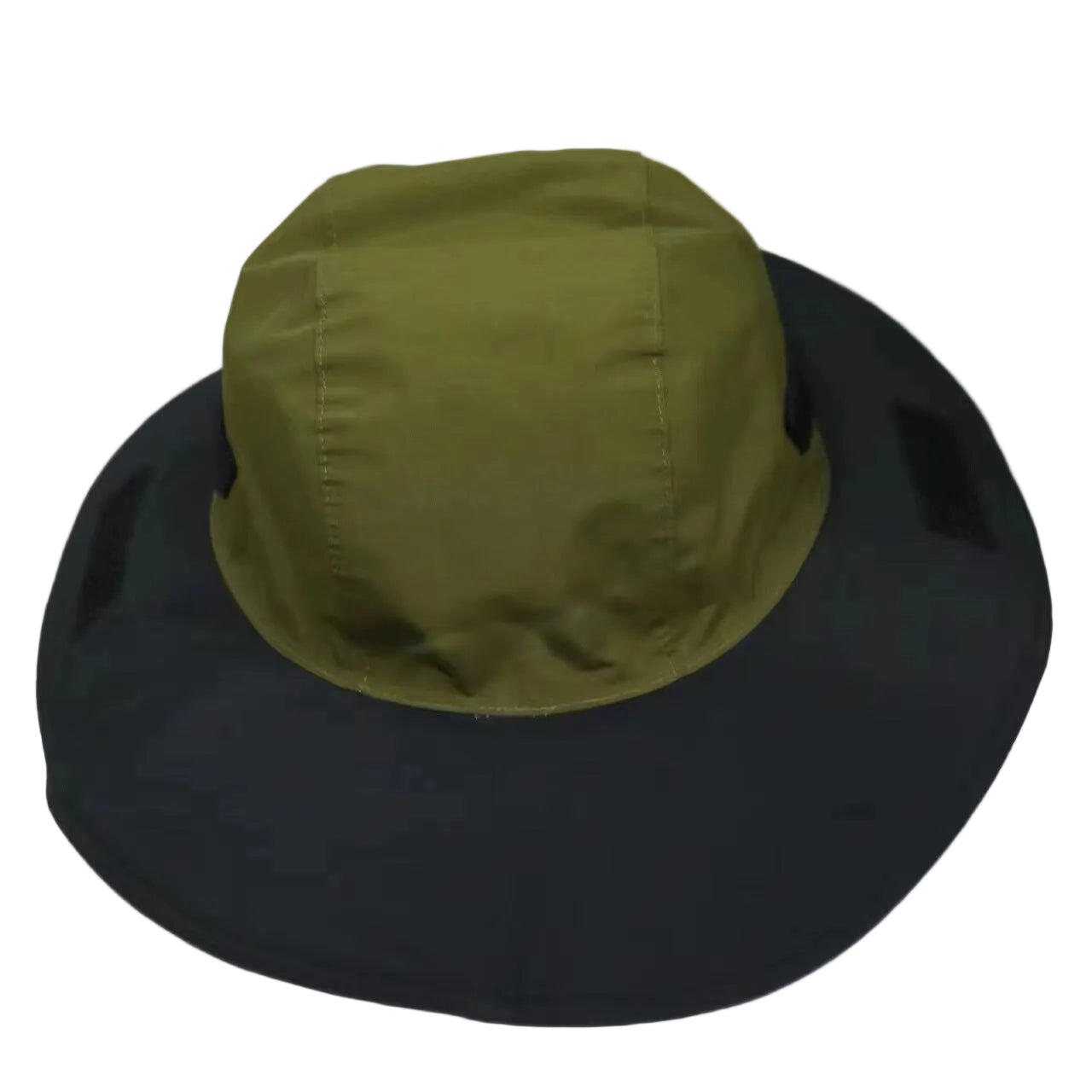Dark Green Autumn-Winter Sun Hat with Fleece Lining and Wide Brim