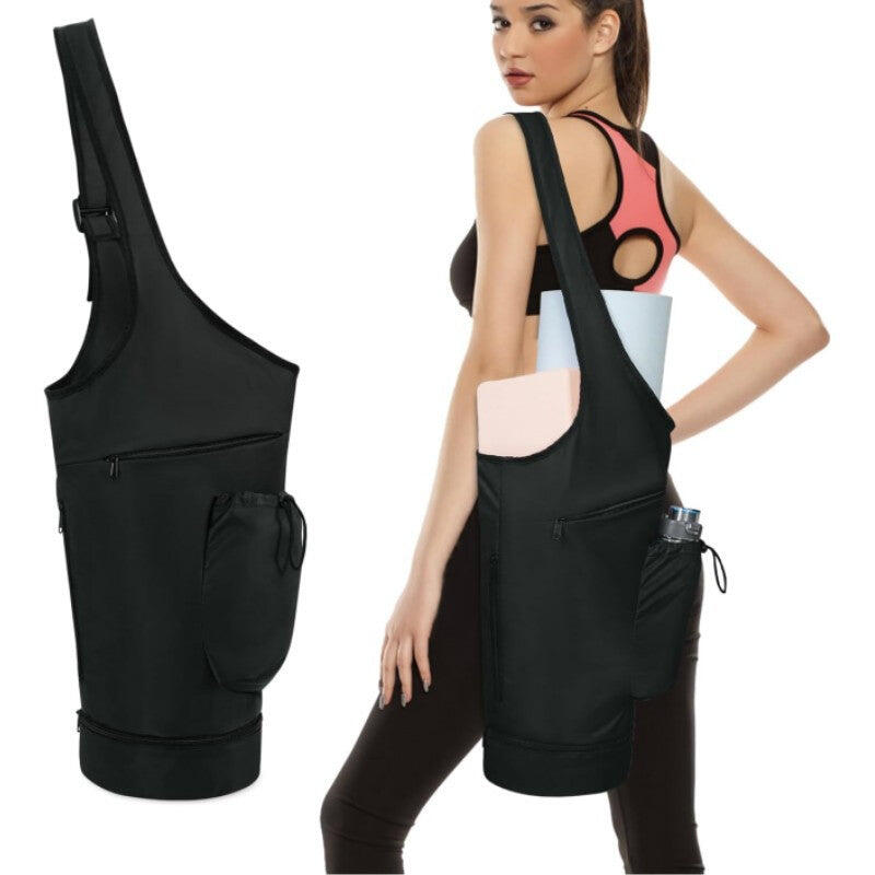 Black All-in-One Yoga Sling Bag