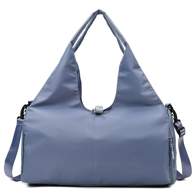 Blue Women Large Capacity Yoga Gym Bag with Shoe Compartment
