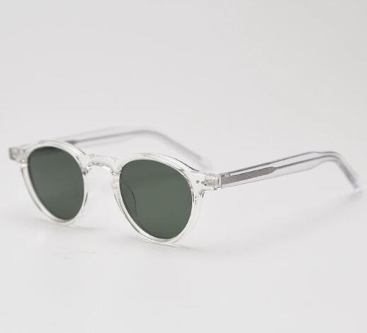 Transparent Color Retro Round Polarized Sunglasses