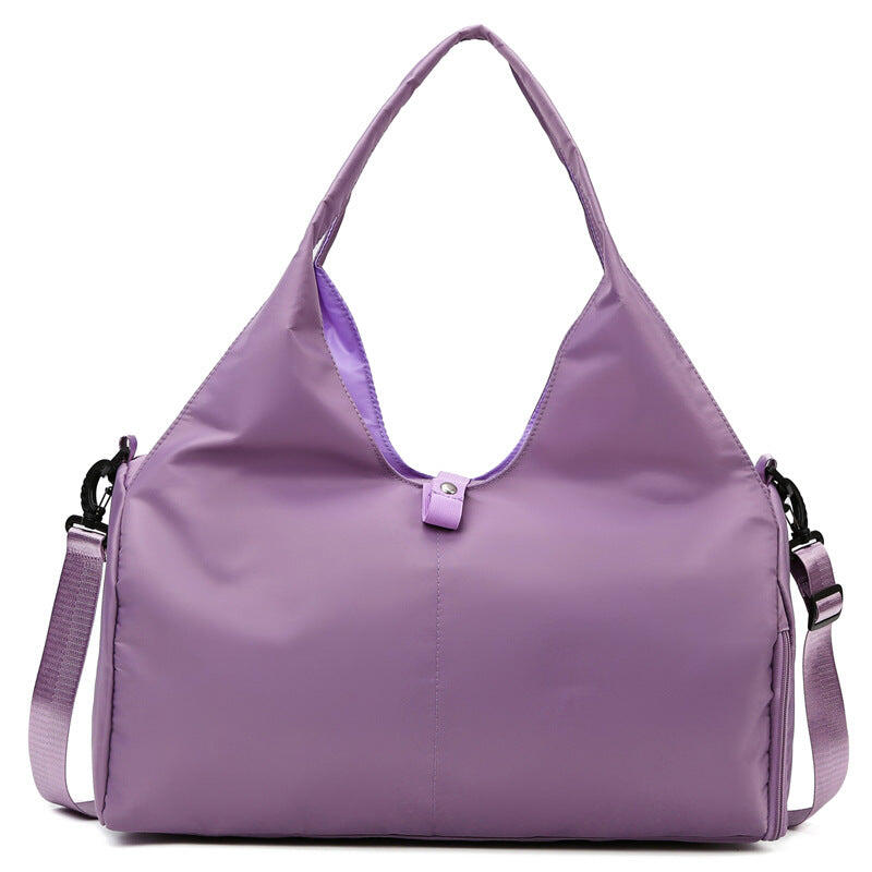 Purple Women Large Capacity Yoga Gym Bag with Shoe Compartment