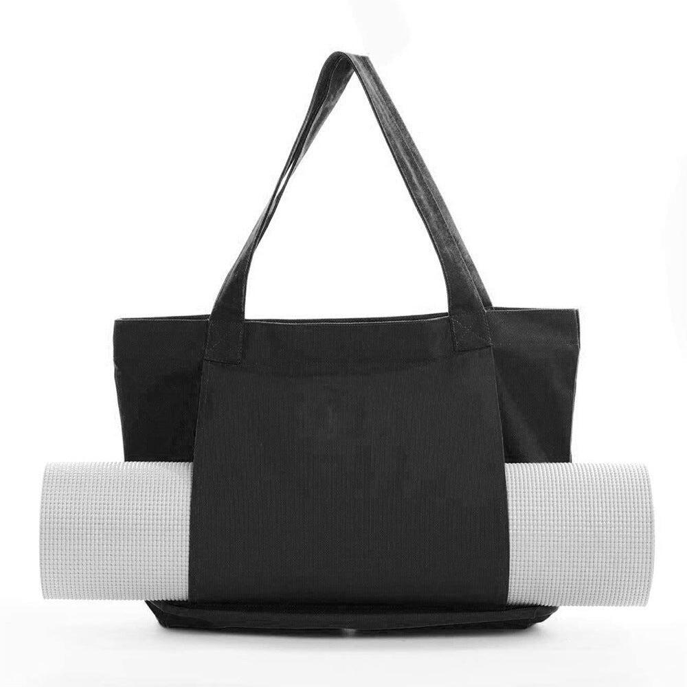 Yoga Mat Tote Bag for Outdoor Workouts & Travel(Black)