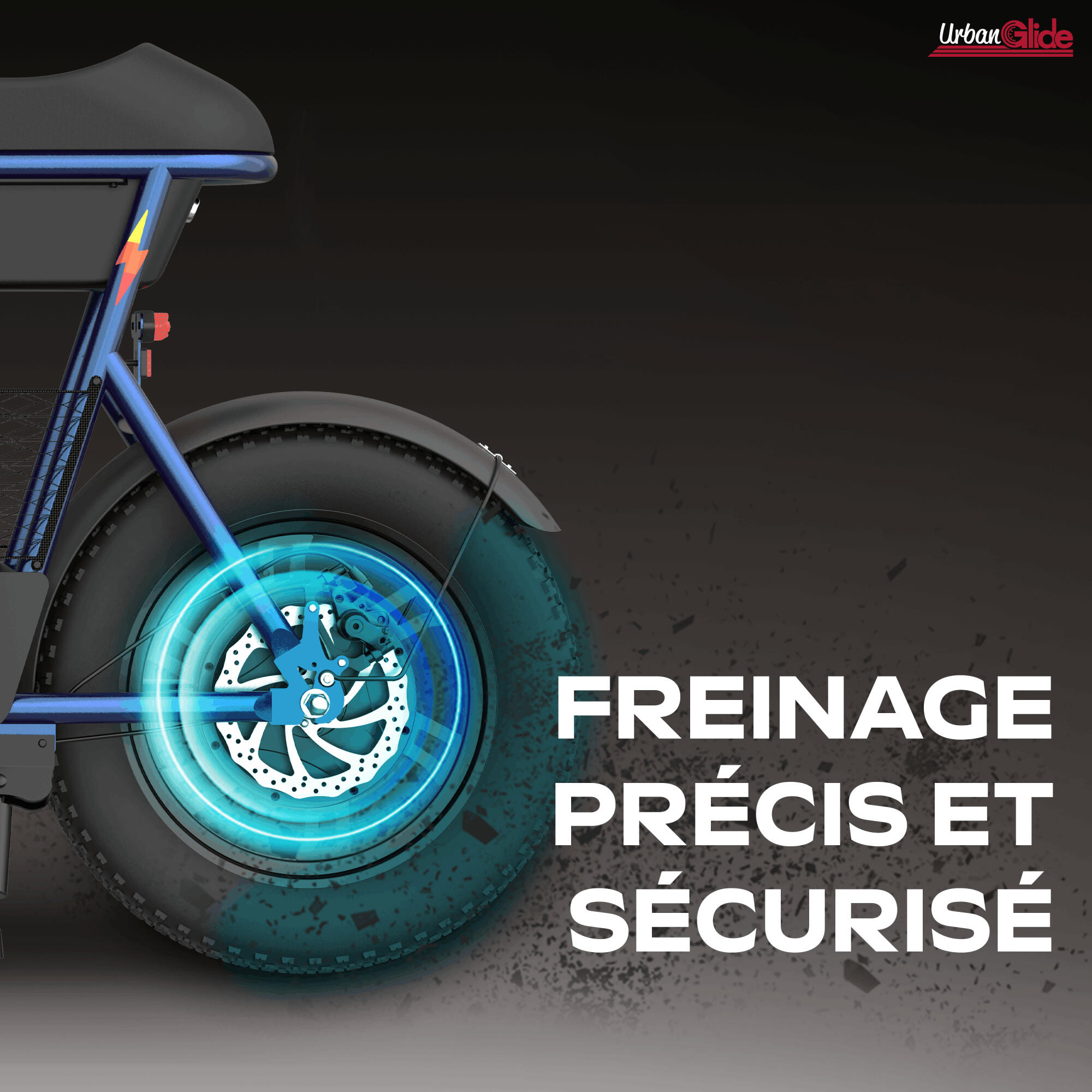 Bicicleta elétrica de equilíbrio URBANGLIDE THUNDER 160  25 km/h, autonomia de 3 6/7