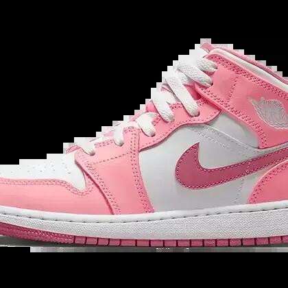 Lifestyle shoes - Mid-top - Air Jordan 1 Mid - Coral Chalk/Desert Berry/White