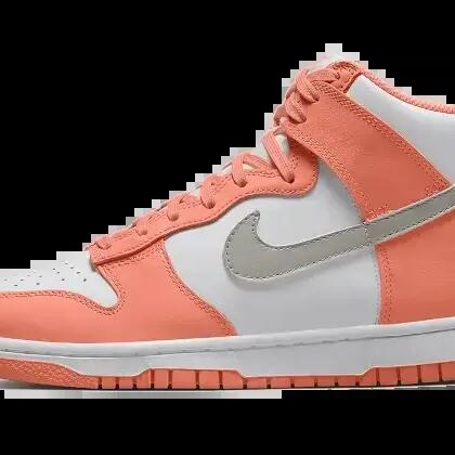 Shoes - High-top - Dunk High Salmon Grey - Crimson Bliss/White