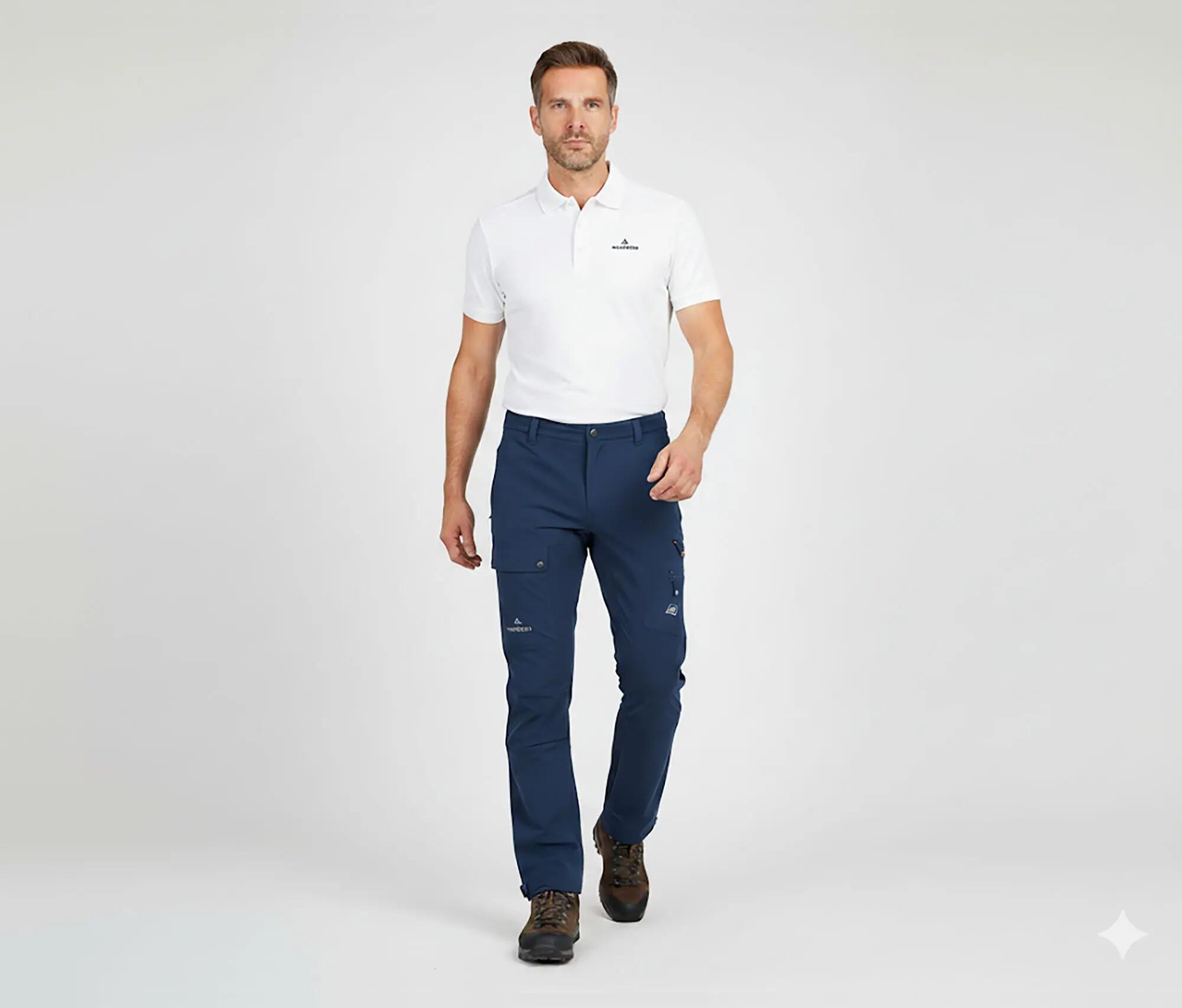 Herren Wanderhose vielseitig, viele Taschen Blau 6/6