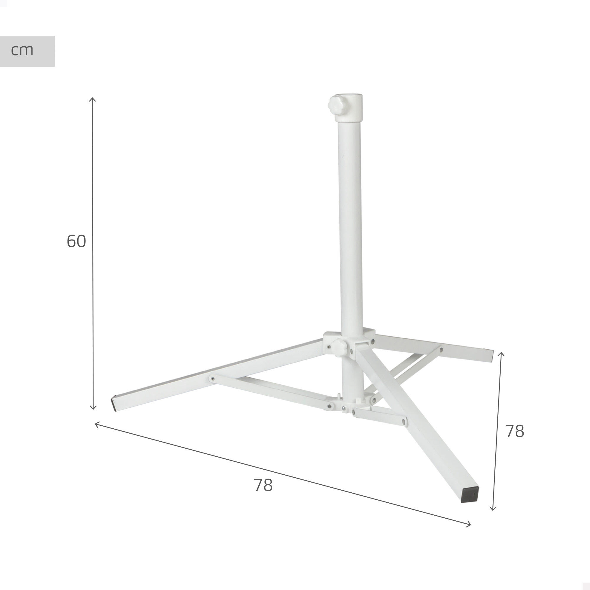 Pie 3 patas plegable para sombrilla - 78x78x60 cm 3/5