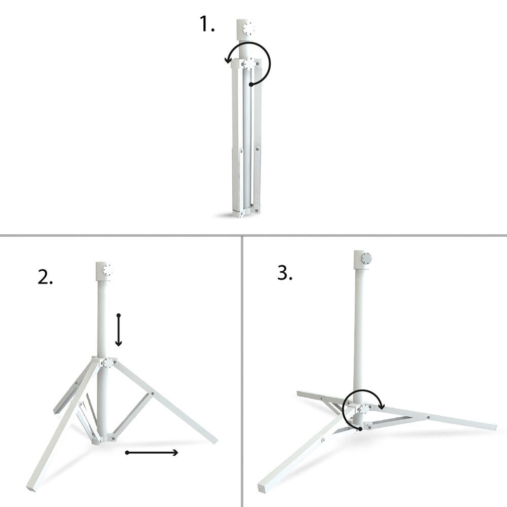 Pie 3 patas plegable para sombrilla - 78x78x60 cm 2/5