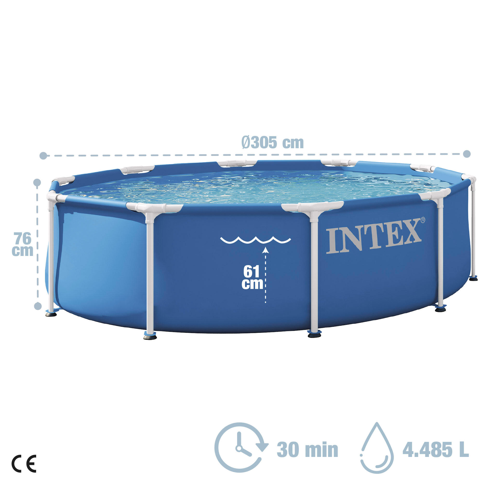 INTEX 28202ND - PISCINA FRAME CM 305X76, POMPA FIL, I,1 4/7