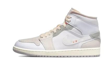 Air Jordan 1 Mid SE Craft Inside Out White Grey