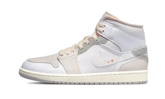 Air Jordan 1 Mid SE Craft Inside Out White Grey